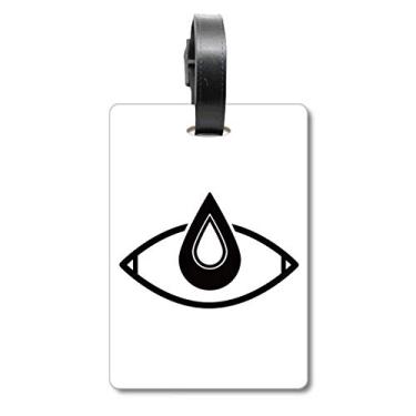 Imagem de Estampa de vetor preta para decoração de olhos, bolsa de bagagem, etiqueta para cartão de bagagem, etiqueta