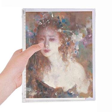Imagem de Flower Beauty XJJ Caderno de pintura a óleo com folhas soltas para diário recarregável