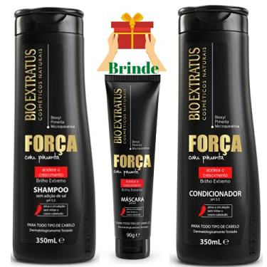 Imagem de Kit Força Com Pimenta Bio Extratus Shampoo +Condic +Másc 90g
