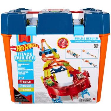 Conjunto Pista De Percurso Hot Wheels Track Builder Caixa De Choques  Extremos Com 1x Carrinho Mattel