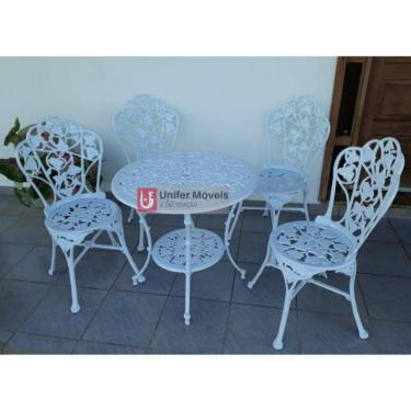 Imagem de Conjunto de Mesa para Jardim Hera em Alumínio Fundido Unifer Móveis