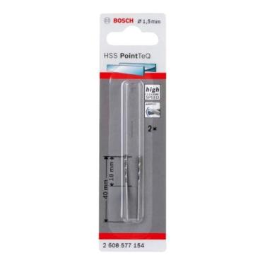 Imagem de Bosch Broca Hss Pointteq 1.5 mm 2 Peças Cinza, Pacote de 5