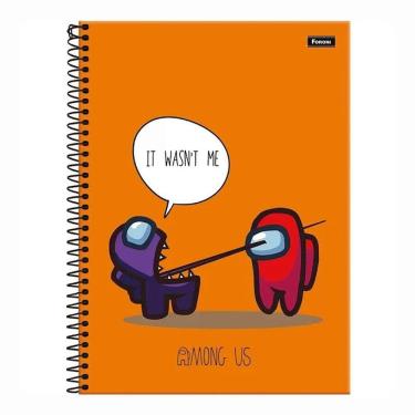 Imagem de Caderno Universitário Espiral Capa Dura 80 folhas - 1 matéria Yellow: Among US