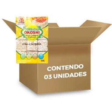 Imagem de Torrada Orgânica Zero Glúten Chia E Gergelim Okoshi Contendo 3 Pacotes de 75g Cada.