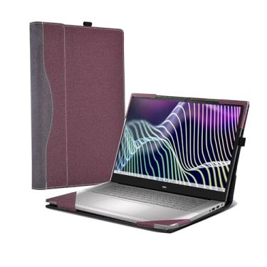 Imagem de VEVOOD Capa para laptop Dell Latitude 7000 7640 (2023) | Capa removível de couro PU para notebook de 16 polegadas (vermelho)