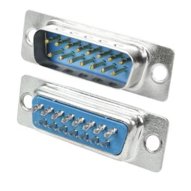 Imagem de 10x Conector Db15 Macho Solda Fio Serial Alta Qualidade - 5+
