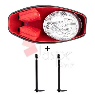 Imagem de Forração Pcx 150 Forro Premium Baú 16 18 Vermelho + 2 Antena - Jaspe A