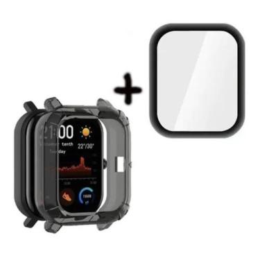 Imagem de Capa Case De Silicone + Película Nano Gel Amazfit Gts  - Preto - T - S
