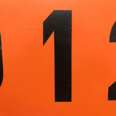 Imagem de Número 1 Auto Adesivo para Placa de Simbolgia Laranja Onu - Silkstar