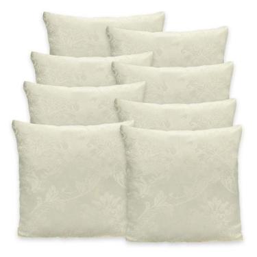 Imagem de Kit 8 Capas de Almofada c/ Zíper em Jacquard Adamascado Luxo 40cm x 40