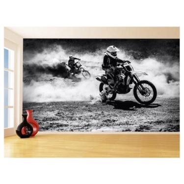 Imagem de Papel De Parede 3D Moto Cross Trilha Terra Mx 3,5M Bkm07 - Você Decora