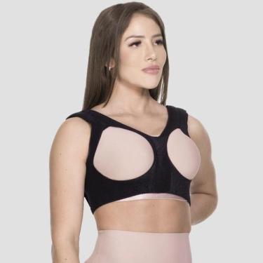Imagem de Faixa Estabilizadora Para Prótese De Mama Modelle Skin, ÚNICO, Preto