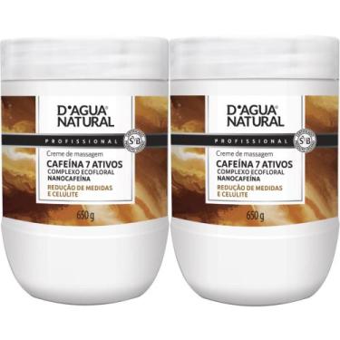 Imagem de 2 Creme Massagem Redutora Cafeína 7 Ativos 650G D'agua Natural - D'Águ
