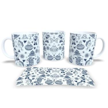 Imagem de Canecas de Porcelana Personalizadas Papai Noel 3 - Estampa Sublimada, 