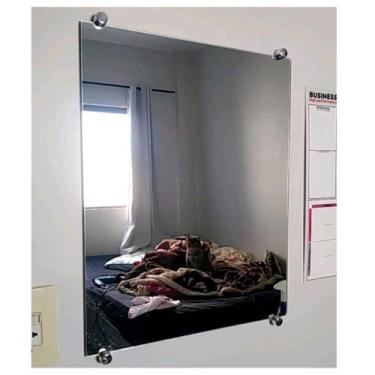 Imagem de Espelho Decorativo Vidro Parede Retangular Banheiro, Sala, Quarto e Ca