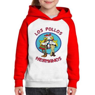 Imagem de Moletom Infantil Los Pollos Hermanos - Foca na Moda, Branco, Vermelho,