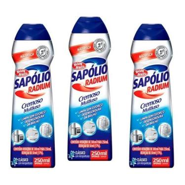 Imagem de Saponáceo Sapólio Radium Cremoso 250ml Bombril Kit 3 - Bom Bril, Bombr