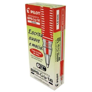 Imagem de Caneta Esferográfica BPS-GRIP 1.6MM Vermelha - Caixa com 12 - Pilot