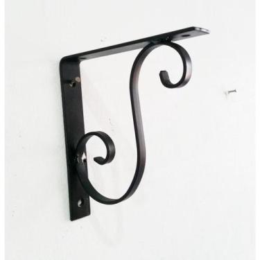 Imagem de Mão francesa de Ferro Colonila Reforçada15x15cm Preta - StiloArteMetal