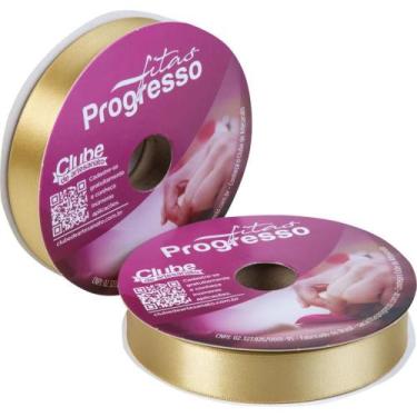 Imagem de Fita de Cetim 22MM 50M Ouro - Fitas Progresso