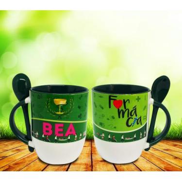 Imagem de Caneca Verde Escuro Personalizado Carreira Farmácia - GMH Prod. Serv. 
