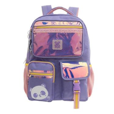 Imagem de Mochila De Costa Utility Panda Lilás Juvenil Feminina Xeryus