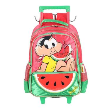 Imagem de Mochila de Rodinha Com Alça Luxcel Turma da Mônica Vermelho