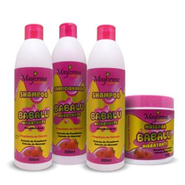 Imagem de Kit Morango e Framboesa Hidratante Maycrene com 2 Shampoos - 4 Produto