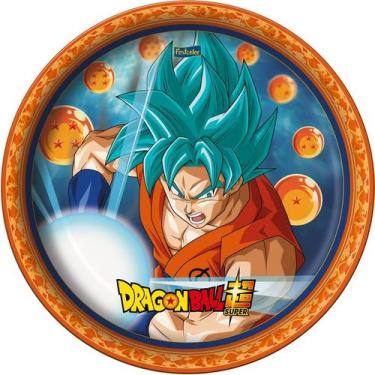 Imagem de Prato 8 Unidades - Dragon Ball - Festcolor, UNICA, U