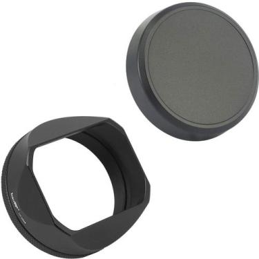 Imagem de Parafuso de Lente Haoge Square Metal para Fuji X100VI - Preto com Tamp