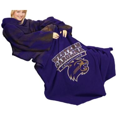 Imagem de NCAA Western Carolina Catamounts Cobertor confortável com mangas, design fumê