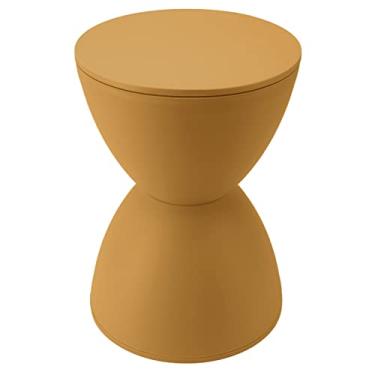 Imagem de Banco de Jardim, Banco de Plástico, Banco Externo Em Forma de Ampulheta, Mesa de Destaque Ao Ar Livre, Banco Redondo Doméstico para Jardim de Sala de Montagem de Banheiro (Cúrcuma)