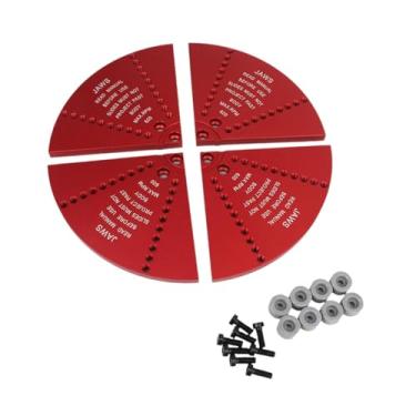 Imagem de Baoblaze Cole mandíbula conjunto de mandris de torno de madeira para tigela torneamento acessórios profissionais liga de alumínio workholding com kit acessório, Vermelho