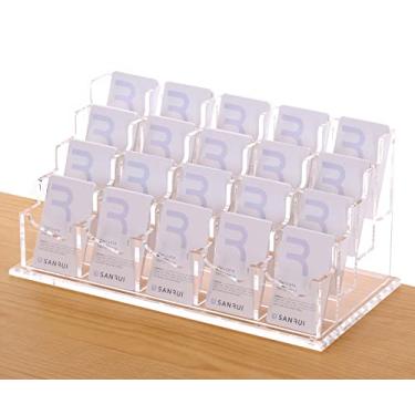 Imagem de SANRUI Porta-Cartões de Visita Vertical, Vários Porta-Cartões de Visita, Display Transparente para Porta-Cartões de Visita, Porta-Cartões de Acrílico, 4 Camadas E 20 Slots