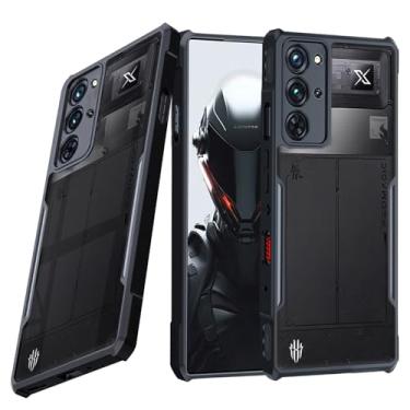 Imagem de Guizzcg Capa para ZTE Nubia Red Magic 10 Pro/10 Pro+/10S Pro/10S Pro+, capa ultrafina e leve, amortecedor de TPU macio + traseira acrílica, airbags de grau militar, proteção contra quedas, preta