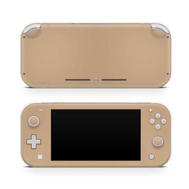 Imagem de Tacky Design Película de cor sólida compatível com o envoltório Nintendo Switch Lite, película lisa minimalista para Nintendo Switch Lite, decalque de vinil premium 3M (marrom claro)