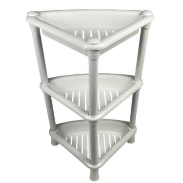 Imagem de Prateleira Desmontável De Canto Com 3 Cestos Multiuso - RK, Brnaco