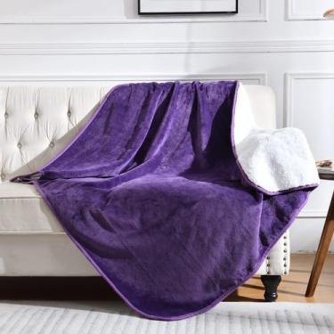 Imagem de Cobertor Impermeável Yaning para Cama e Sofá - Cor Roxo Escuro