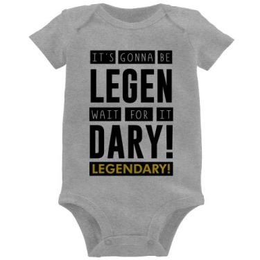 Imagem de Body Bebê It's gonna be Legendary - Foca na Moda, Cinza, M