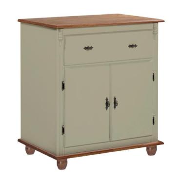 Imagem de Balcão Buffet Florença 2 Portas 1 Gaveta Pés Torneados em Madeira - Ma