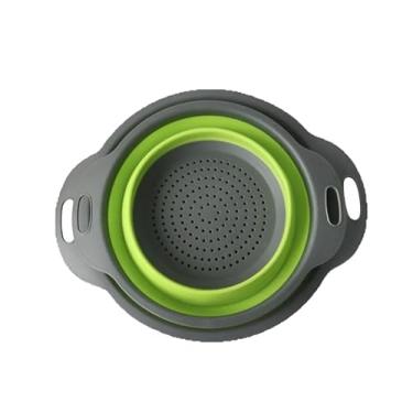 Imagem de KIT 2 Escorredores de Macarrão e Alimentos de Silicone Multiuso Retrátil