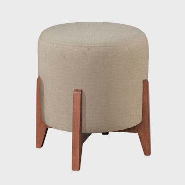 Imagem de Puff Banqueta Madeira Maciça Thor Luxo