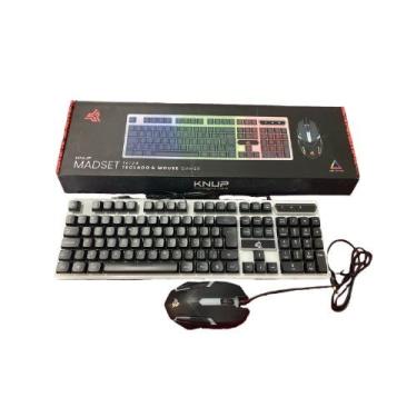 Imagem de Kit Gamer, Teclado Semi Mecanico, Iluminado, Mouse Gamer Com Led, compatível com PS4 e computadores, Design Resistente e Confortável para Jogos.