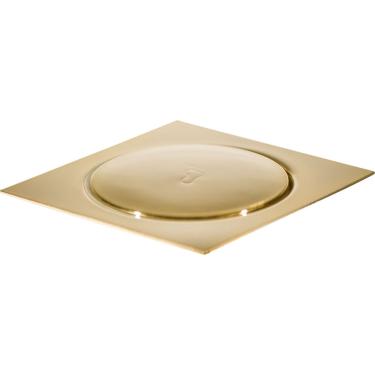 Imagem de Grelha Click Inteligente para ralo 15x15 em aço inox dourado GO5190 Ducon Metais