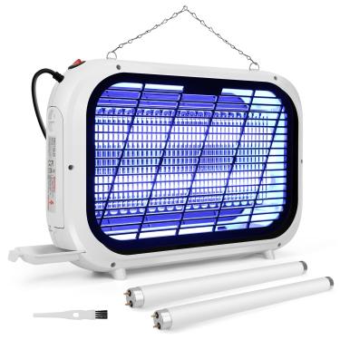 Imagem de Removedor de insetos original para uso interno, raspador de mosquitos de grade dupla de alta tensão, potente luz de armadilha elétrica para moscas de frutas e mosquitos, repelente de insetos voadores