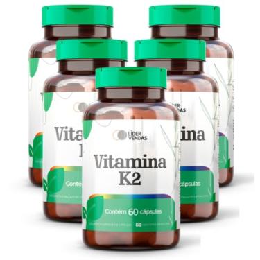 Imagem de Vitamina K2-500mg com 60 cápsulas - 5 potes