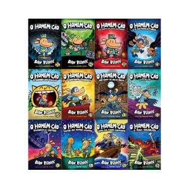 Imagem de Kit 12 Livros - O Homem-Cão Volumes 1 ao 12 - Dav Pilkey - Companhia d