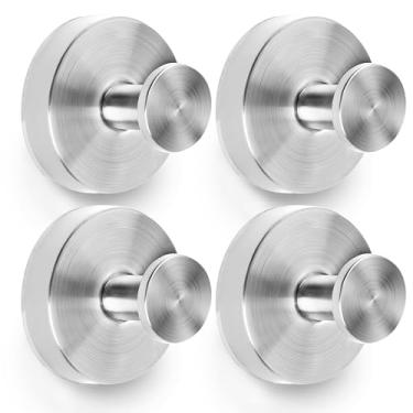 Imagem de Ganchos de ventosa de chuveiro, forte poder de sucção, ganchos de toalha para porta de vidro de chuveiro, banheiro, cozinha, espelhos, azulejos, comporta até 5 kg, ideal para toalhas, roupões de banho