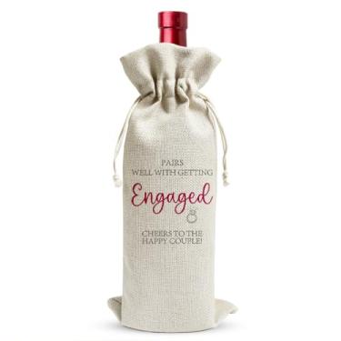 Imagem de Combina bem com um casamento casado sacos de vinho engraçados humor noivado saco de vinho Você vai se casar conosco presentes de casamento presentes de casamento de noiva e noivo para convidados de