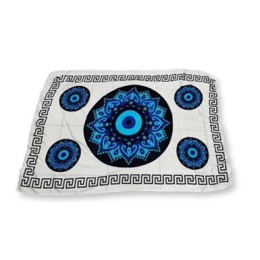 Imagem de Canga de Praia Viscose Estampa Estrela Olho Grego - Sarat Moda Indiana